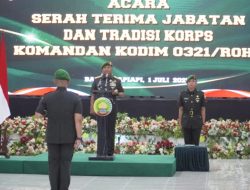 Komandan Korem 031/Wira Bima Pimpin Sertijab Dandim 0321/Rohil