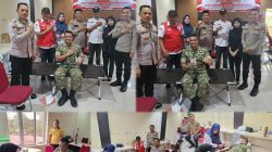HUT Satpam ke-45, Dandim 0321/Rohil Turut Serta Donor Darah di Mapolres Rohil 