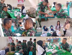 Pastikan Kondisi Kesehatan, Kodim 0321/Rohil Gelar Pemeriksaan Kesehatan Posbindu Untuk Prajurit dan Persit