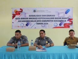 Imigrasi Kelas ll TPI Bagansiapiapi Gelar Sosialisasi dan Edukasi Pembentukan Desa Binaan Imigrasi