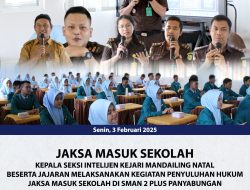 Gelar Penyuluhan Hukum di SMAN 2 Plus Panyambungan, Kejari Madina Paparkan Persoalan Narkoba, Kekerasan Seksual dan Judi Online di Kalangan Pelajar