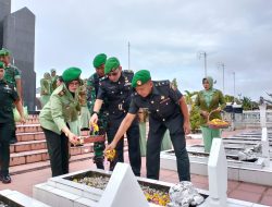 Peringatan HUT ke-75 Kodam I /BB, Kodim 0321 Rohil Gelar Ziarah Rombongan ke Taman Makam Pahlawan