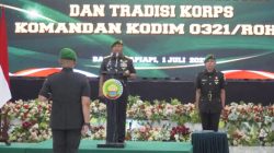 Komandan Korem 031/Wira Bima Pimpin Sertijab Dandim 0321/Rohil