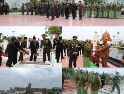 Peringati HUT ke-80 TNI, Kodim 0321/Rohil Gelar Upacara dan Ziarah Nasional di Taman Makam Pahlawan Kusuma Bakti 