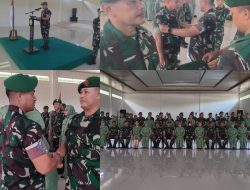 Dandim 0321/Rohil Pimpin Acara Kenaikan Pangkat Prajurit Periode 1 Oktober 2025