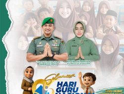 Dandim 0321/Rohil dan Ketua Persit KCK Sampaikan Ucapan Selamat Hari Guru Nasional 2025