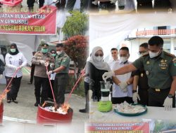 Hadiri Pemusnahan Barang Bukti Tindak Pidana Umum di Kejari, Dandim 0321/Rohil Dukung Penuh Langkah Penegakan Hukum 